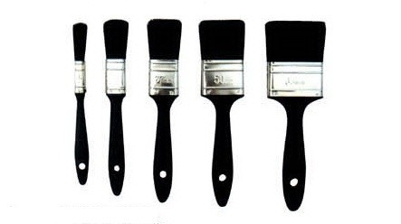Μικρό πινέλο με μαύρη τρίχα για τοίχους 12mm 25mm 37mm