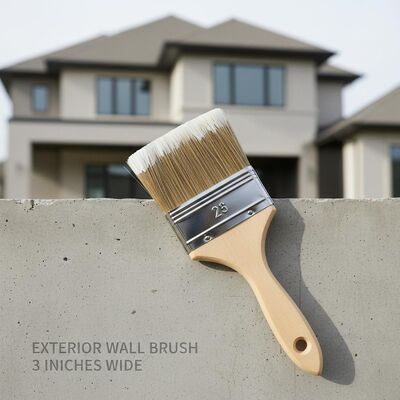 3 ίντσες πλάτος βούρτσας εξωτερικό τοίχο ζωγραφικής βούρτσας ξύλινο λαβή ιδανικό για ομαλή κάλυψη σε μεγάλες επιφάνειες και εξωτερικούς τοίχους